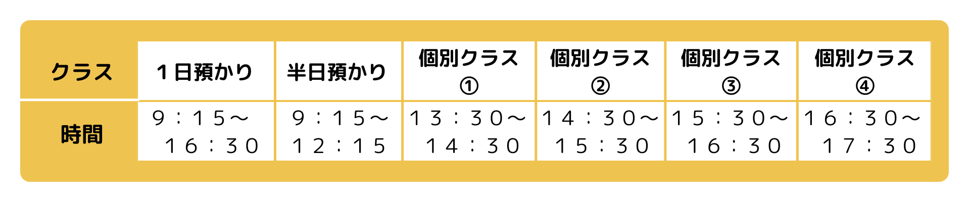 療育スケジュール